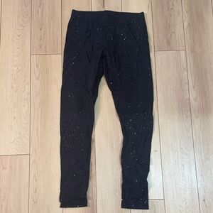 Kids Black Speckled Leggings